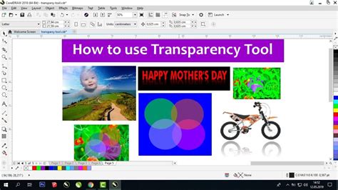 How To Use Transparency Tool In Coreldraw Youtube