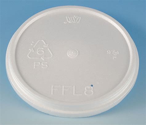 To Fl Oz Plastic Flat Vented Hot Cup Lid White PK Grainger