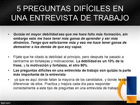 Ejemplos De Debilidades En Una Entrevista De Trabajo Nuevo Ejemplo