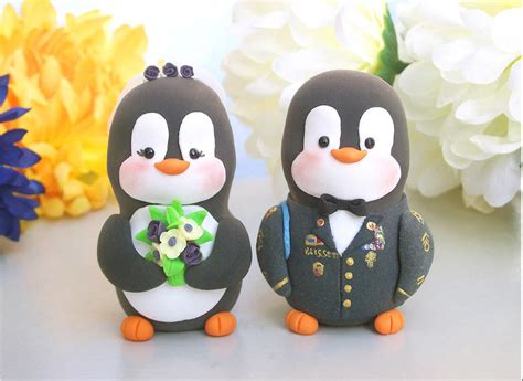 Military Penguins Wedding Cake Toppers Elegant And Unique Flickr