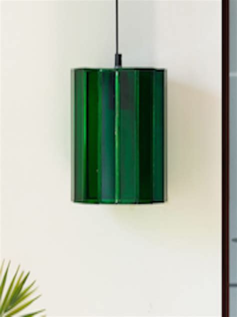 Buy Exclusivelane Green Glass Cylindrical Hanging Pendant Lamp Ceiling Lamps For Unisex