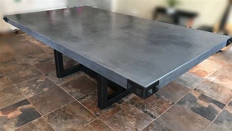 Handmade Dining Table Ft X Ft X Inch Thick Concrete Top By Ore