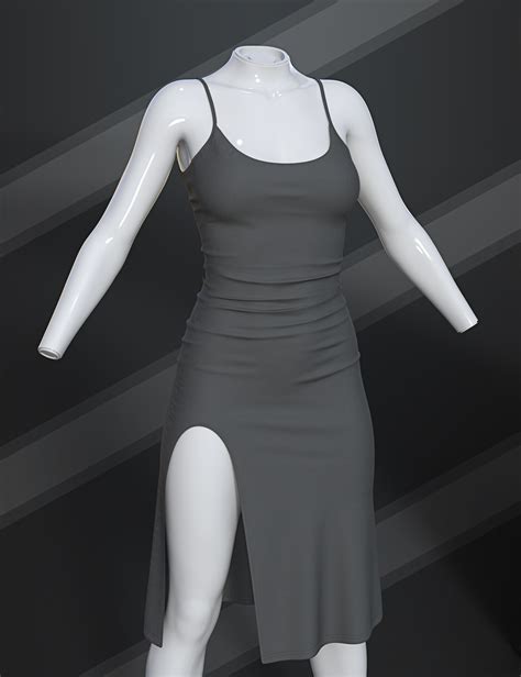 Dforce Su Split Slip Dress For Genesis And Female Daz D