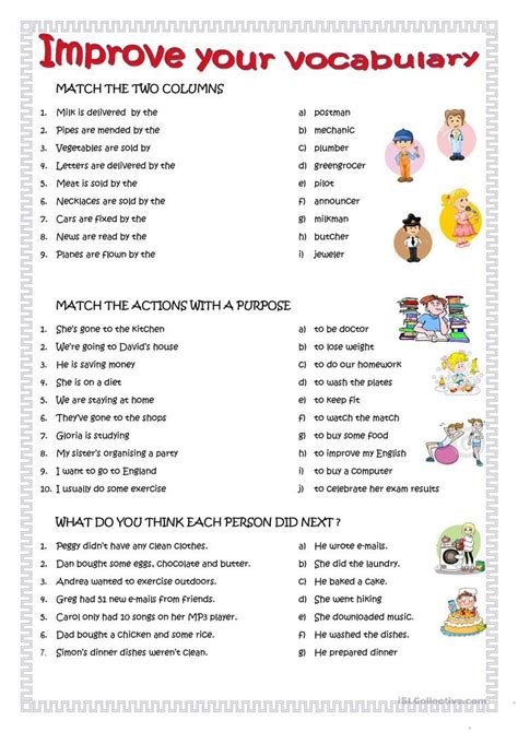 Learn English Printable Worksheets For Adults