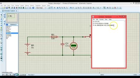 Carga De Un Capacitor En Proteus 1 Youtube