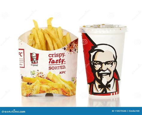 Kfc French Fries Box And Kfc Soda Cup Editorial Photo Image Of Paper