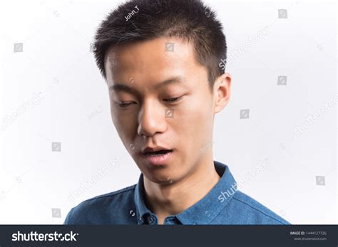 Closeup Portrait Happy Asian Man Face Stock Photo 1444127726 Shutterstock