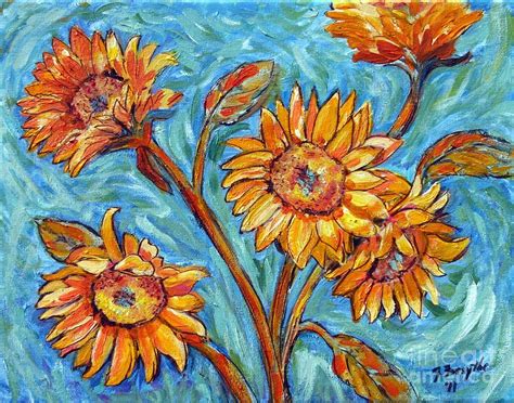 Flowers For Van Gogh Painting By Jeanne Forsythe