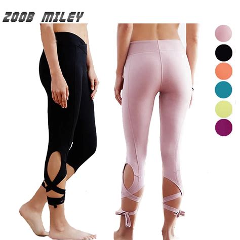 Skinny Women Fitness Yoga Pants Ballet Spirit Bandage Workout Leggings