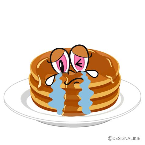 Free Crying Pancake Cartoon Character Clipart Charatoon