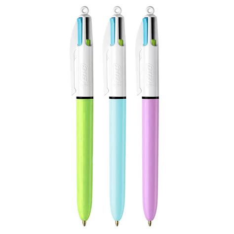 Stylo bille BIC Fun 4 couleurs rechargeable et rétractable fun 40 ans