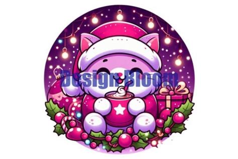 Free Santa Drinking Hot Cocoa Clipart Graphic By Design BLOOM Creative Fabrica