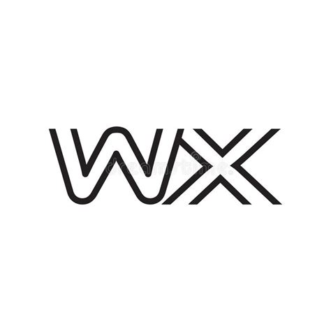 Linha Moderno Original Do Logotipo Da Letra Inicial WX Ilustração do