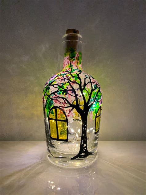 Recycled Bottles That I Hand Paint With Acrylic Paint A 6 String Of