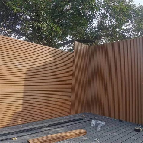 Waterproof Wpc Wall Panel Slatted Composite Cladding Board Buy Wpc