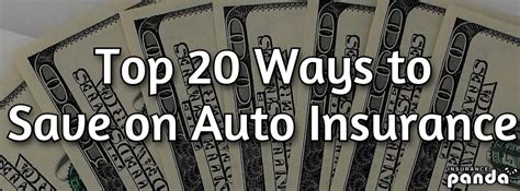 Top 20 Ways To Save On Auto Insurance Insurance Panda