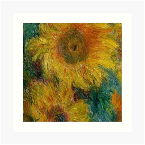 Lámina artística Girasoles de Claude Monet 1881 Impresión de Monet