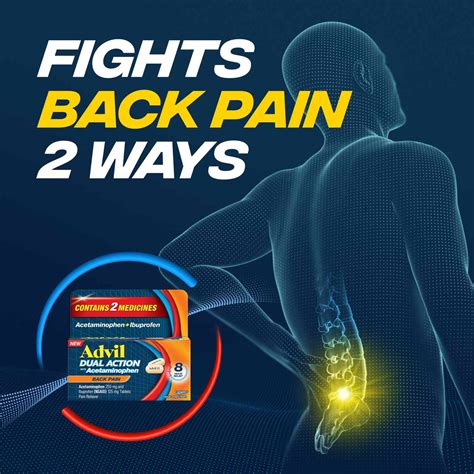 Advil Dual Action With Acetaminophen Caplets 250 Mg Shop Pain