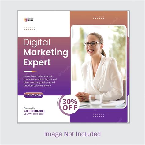 Premium Vector Digital Marketing Expert Social Media Post Cover Template