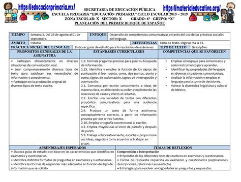 planeación didáctica ejemplo de planeacion con el nuevo modelo