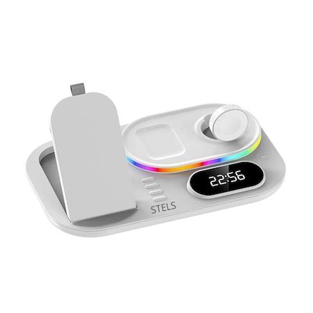 Станция за безжично зареждане STELS A60, Apple, Бял - eMAG.bg