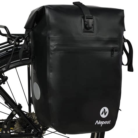 Nepest Bike Panniers Waterproof Pannier Bags For Bicycles Rear Rack Seat Trunk 27l Large