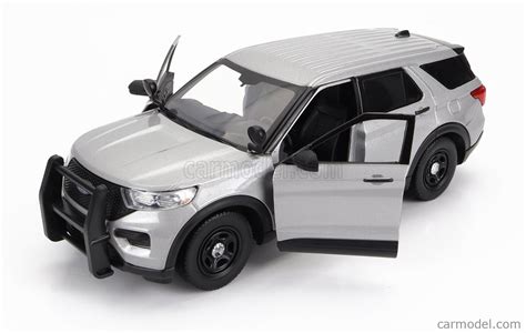 Motor Max 76990s Scale 1 24 Ford Usa Utility Police Interceptor With Push Bumper 2022 Silver