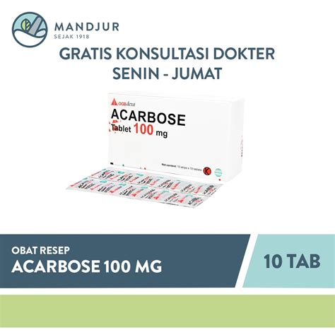 Jual Acarbose Ogb Dexa Mg Strip Tablet Shopee Indonesia