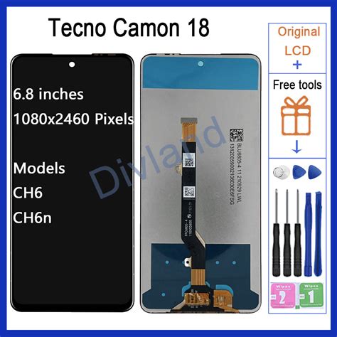 6 8 Inches Original Tecno Camon 18 CH6 CH6n Camon 18P 18 P CH7 CH7n