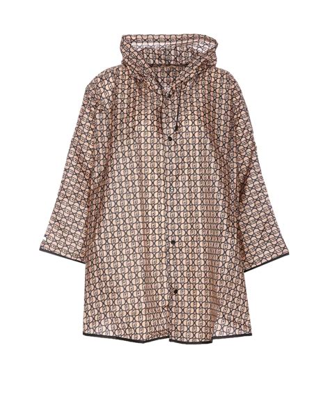 Liu Jo Logo Raincoat Poncho In Brown Lyst