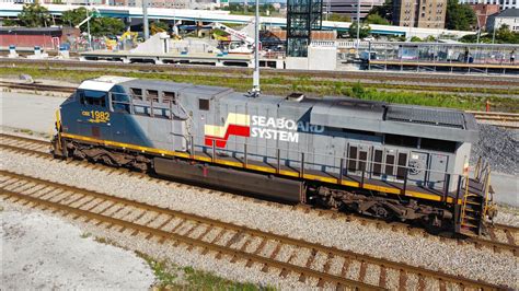 Csx Seaboard System Heritage Unit In Worcester Yard Youtube