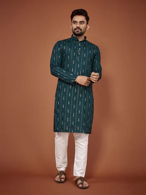 Cotton Sequin Kurta Pajama Men Indifeels Australia