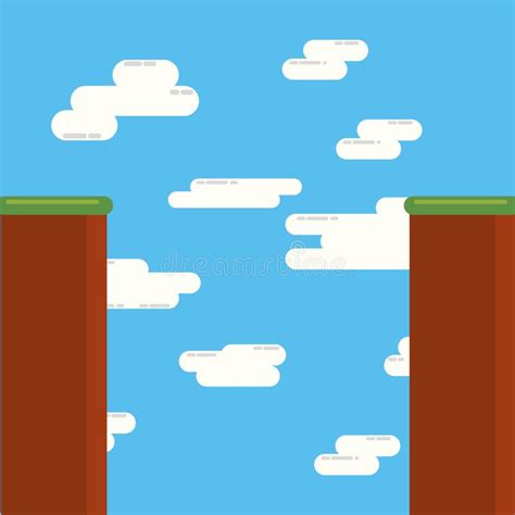 Video Game Scenery Sky Clouds Stock Illustration - Illustration of ...