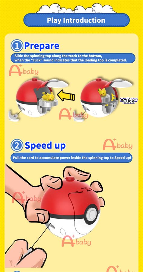 Ababy Pokemon Spinning Tops Toy（beybladegyrogyroscope）with