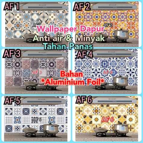 Jual WALLPAPER STIKER DINDING DAPUR KITCHEN ALUMIUM FOIL ANTI PANAS