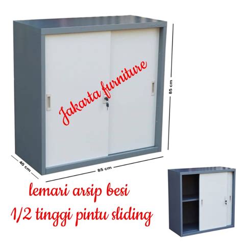 Jual Lemari Arsip Besi Tinggi Pintu Sliding Plat Shopee Indonesia