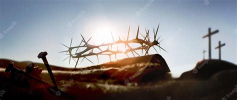 Premium Photo The Crown Of Thorns And Nails Symbolizing The