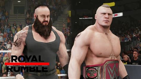 Royal Rumble 2019 Brock Lesnar Vs Braun Strowman For The Universal