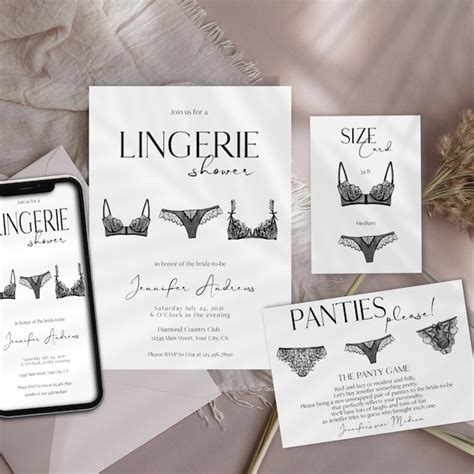 Lingerie Bachelorette Party Invite Etsy