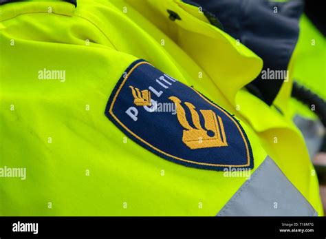 Logo Of A Police Uniform At Amsterdam The Netherlands 2019 Stock Photo ...