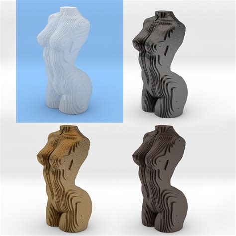 Sliced Female Torso Model 3d Model 3d Printable Cgtrader