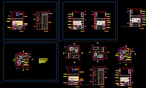 Diseno De Banos Banos Publicos En DWG Librería CAD