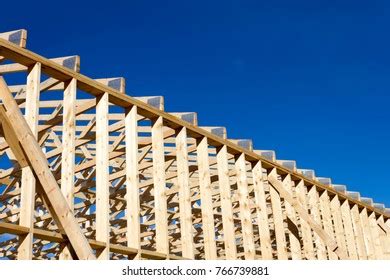 wood  framing construction site stock photo  shutterstock