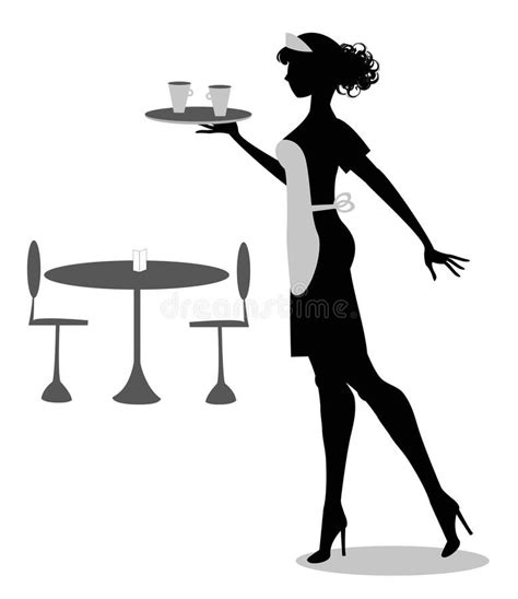 Waitress Silhouette Stock Vector Image Of Coffee Hotels 35841293