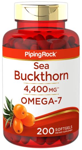 Sea Buckthorn Oil With Omega 7 4400 Mg 200 Softgels