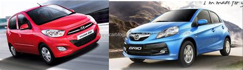 Honda Brio Vs Hyundai I10 Which Is Better And Why Car Blog India