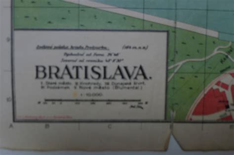 Historická mapa Bratislavy (začiatok 20. storočia) | Aukro