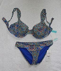 Sunsets Demi Cup Underwire Bikini Set Size E With S Bottoms Ebay