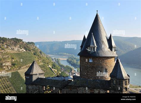 Stahleck Castle Above Bacharach With The View To The Rhine Upper