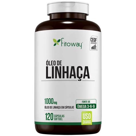 Óleo de Linhaça 1000mg 120 caps Fitoway Clean Meu Mundo Fit